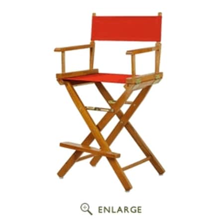 Casual Home Casual Home 220-05-021-11 24 in. Directors Chair Honey Oak Frame with Red Canvas 220-05/021-11